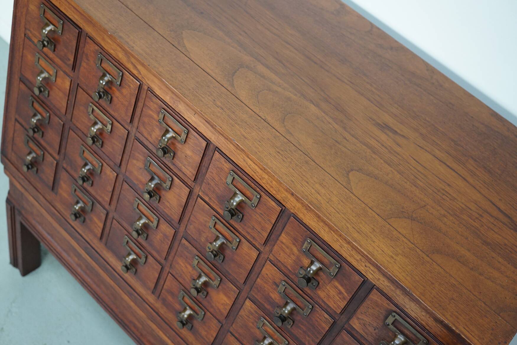 Antique Dutch Oak Apothecary / Filing Cabinet, 1920s