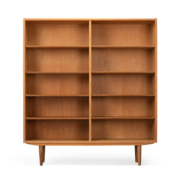Bibliothèque en chêne design danois par Hundevad, années 1960