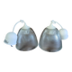 2 antique glass pendants