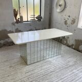 80s lacquered desk and mirror