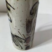 Mug en grès émaillé décor libre, travail de potier vintage
