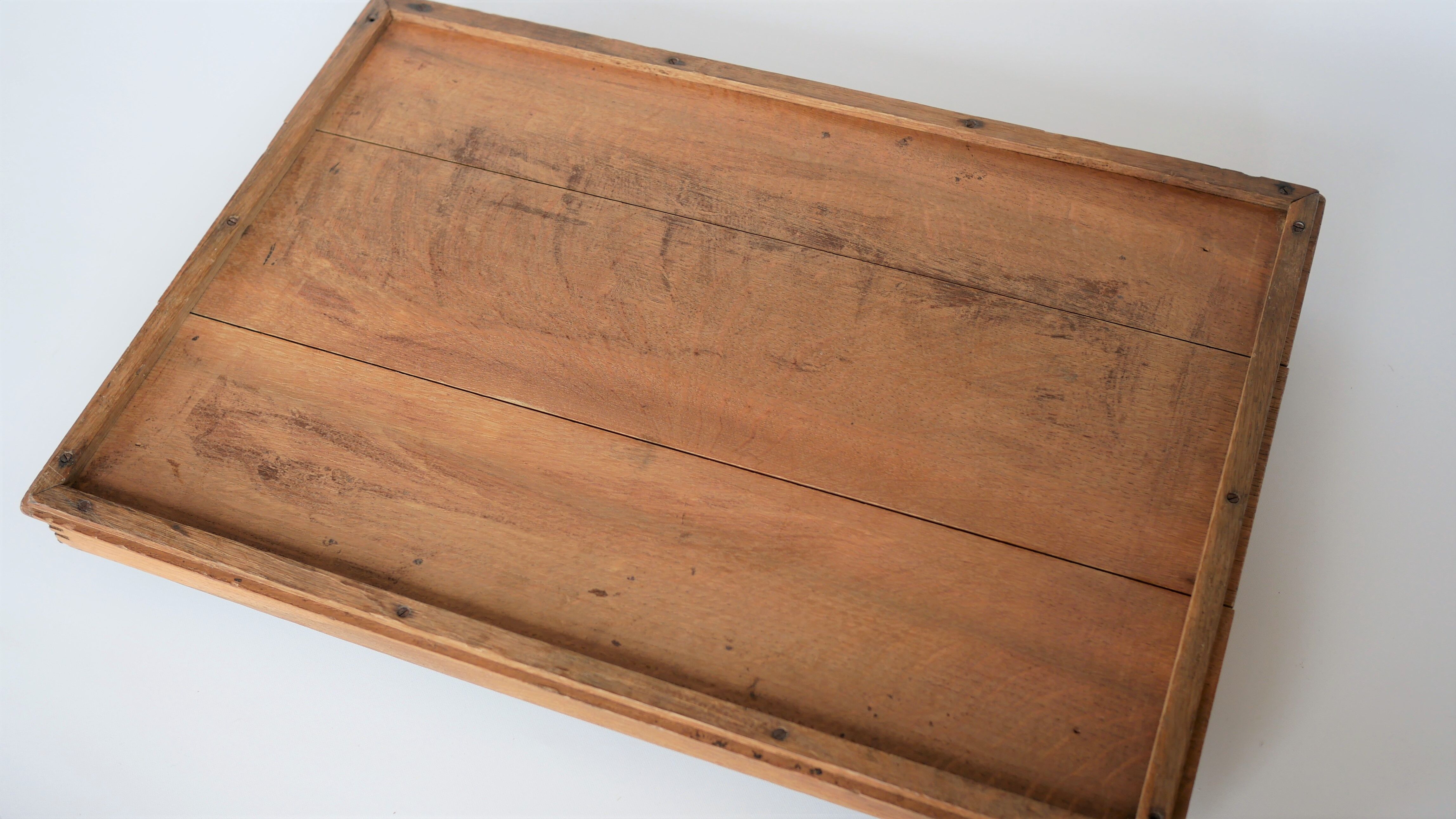 Vintage oak serving tray