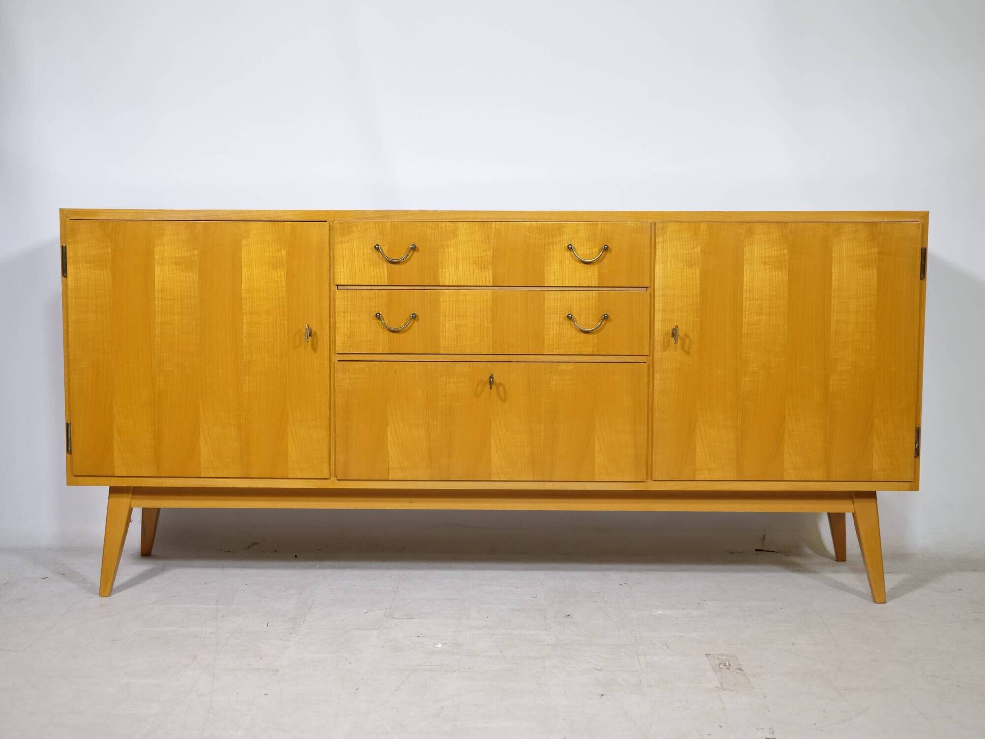 Mid-Century Sideboard in Cherry Wood by Möbel Mann, 1960s