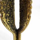 Brutalist bronze candle holder