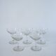Set of 5 molded glass champagne glasses 1950