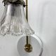 Old wall light swan neck brass tulip transparent glass vintage decoration LAMP-7177