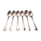 Set of 6 old silver metal spoons mismatched