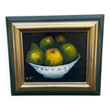 Oil painting on canvas, still life