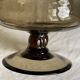 Large vintage 1960s smoked bubble glass bowl from Biot.