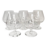 5 crystal cognac glasses from Saint-Louis