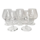 5 crystal cognac glasses from Saint-Louis