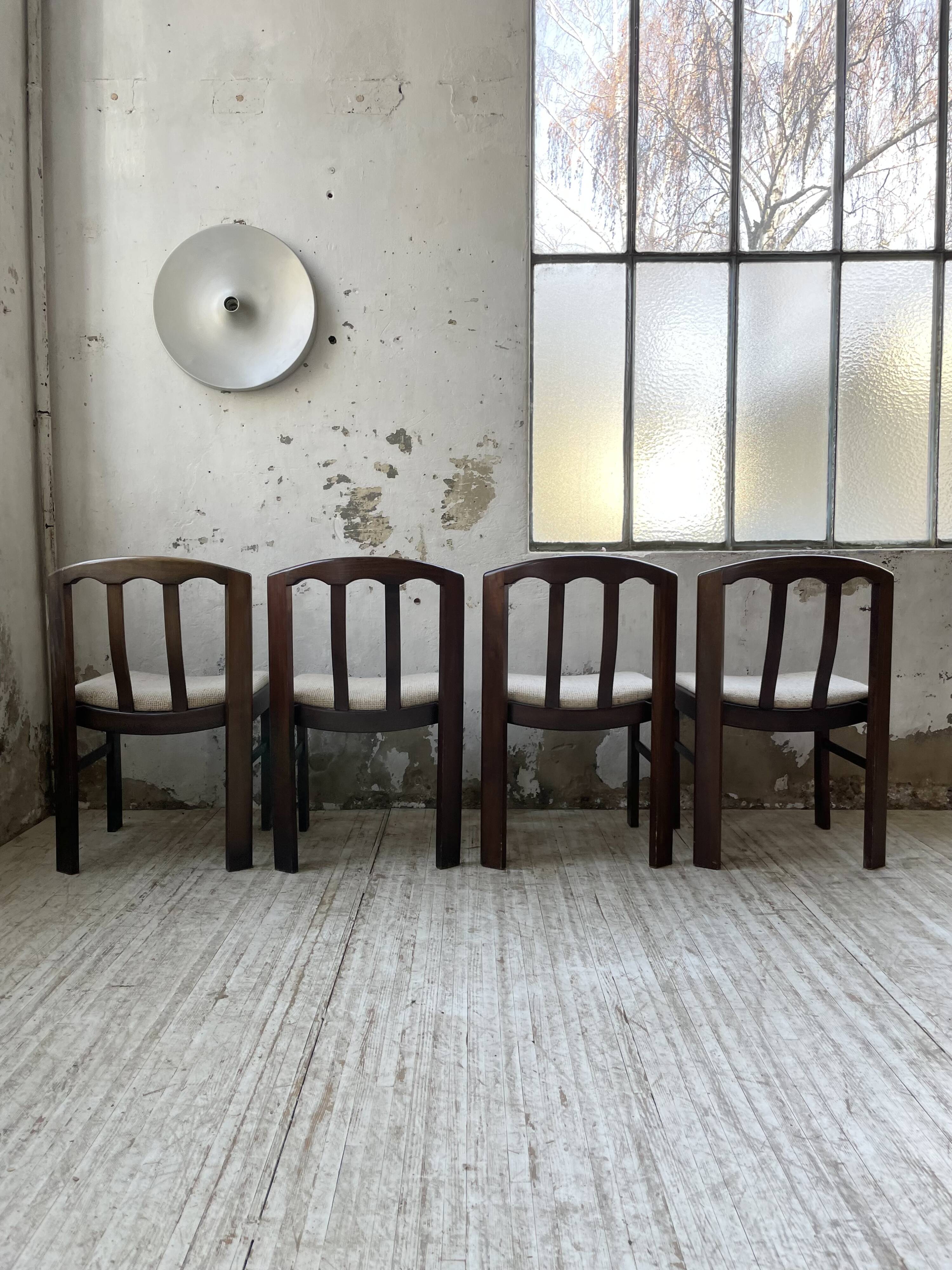 4 Scandinavian mahogany chairs