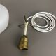 Original midcentury opal glass tube hanging light, italy, 1950
