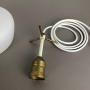 Original midcentury opal glass tube hanging light, italy, 1950