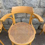 Set of 4 caned chairs