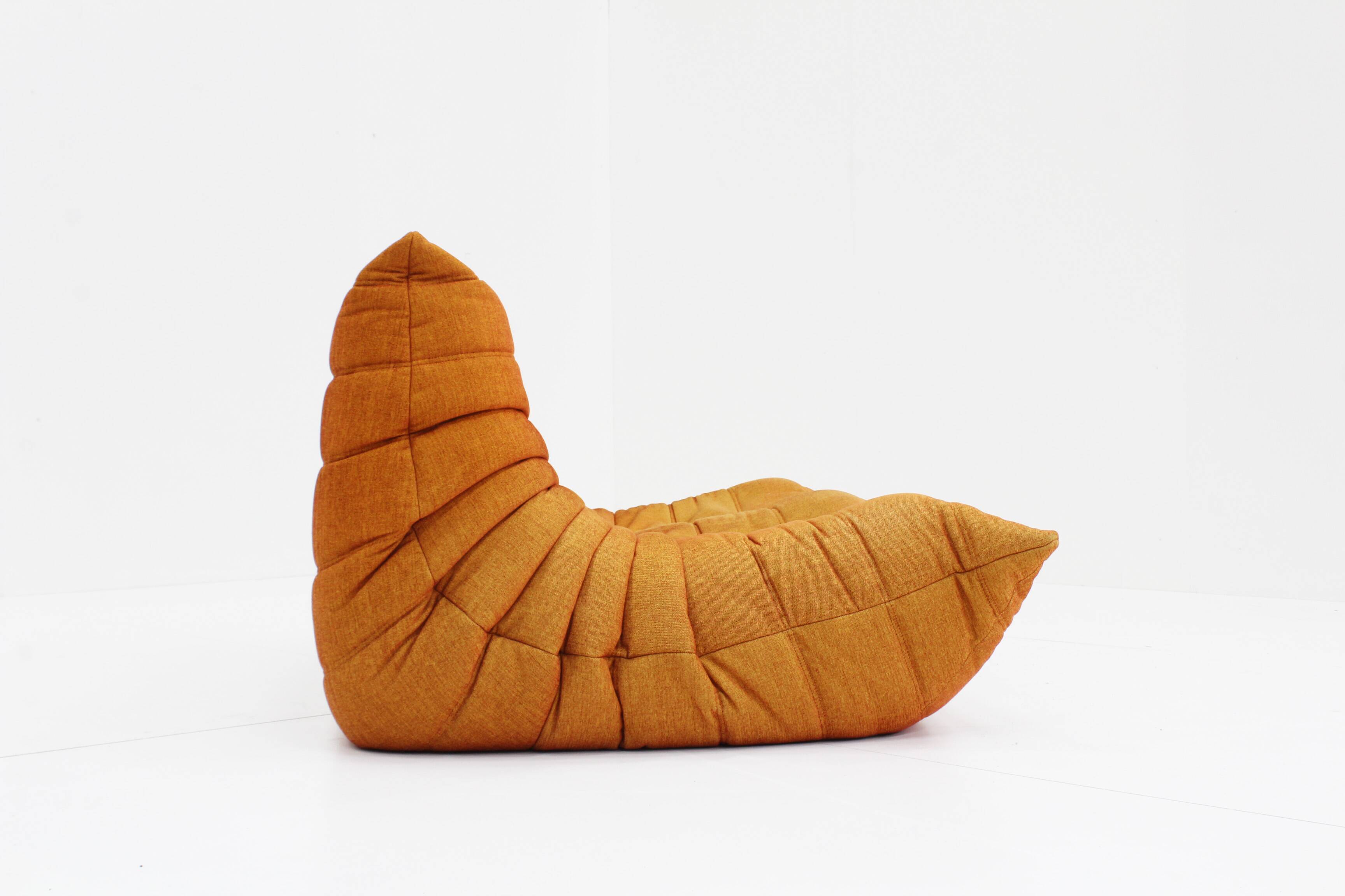 Ligne Roset Togo 2 seater sofa orange by Michel Ducaroy