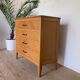 Commode vintage chêne 4 tiroirs
