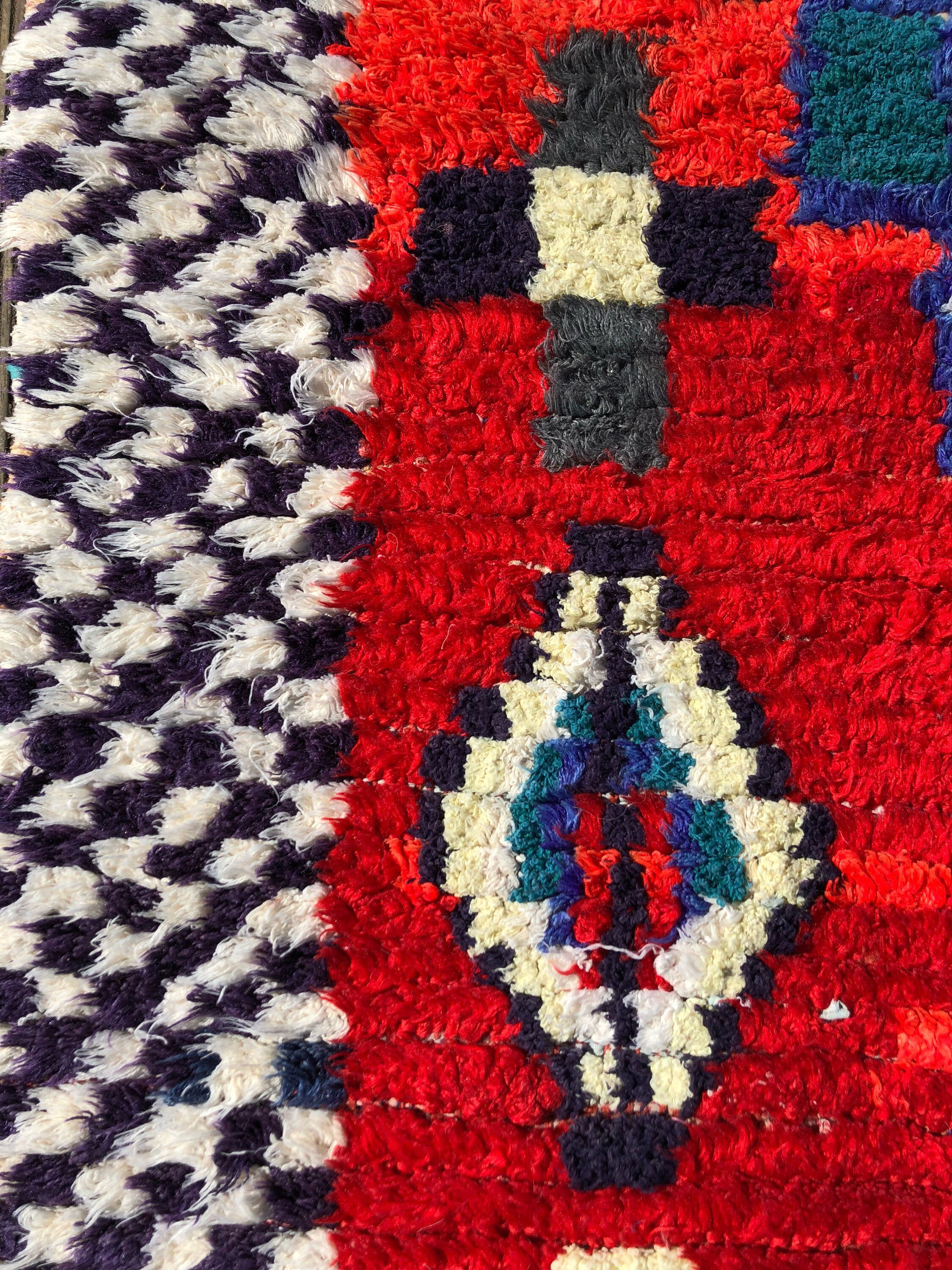 Berber carpet boucherouite 260 x 95 cm