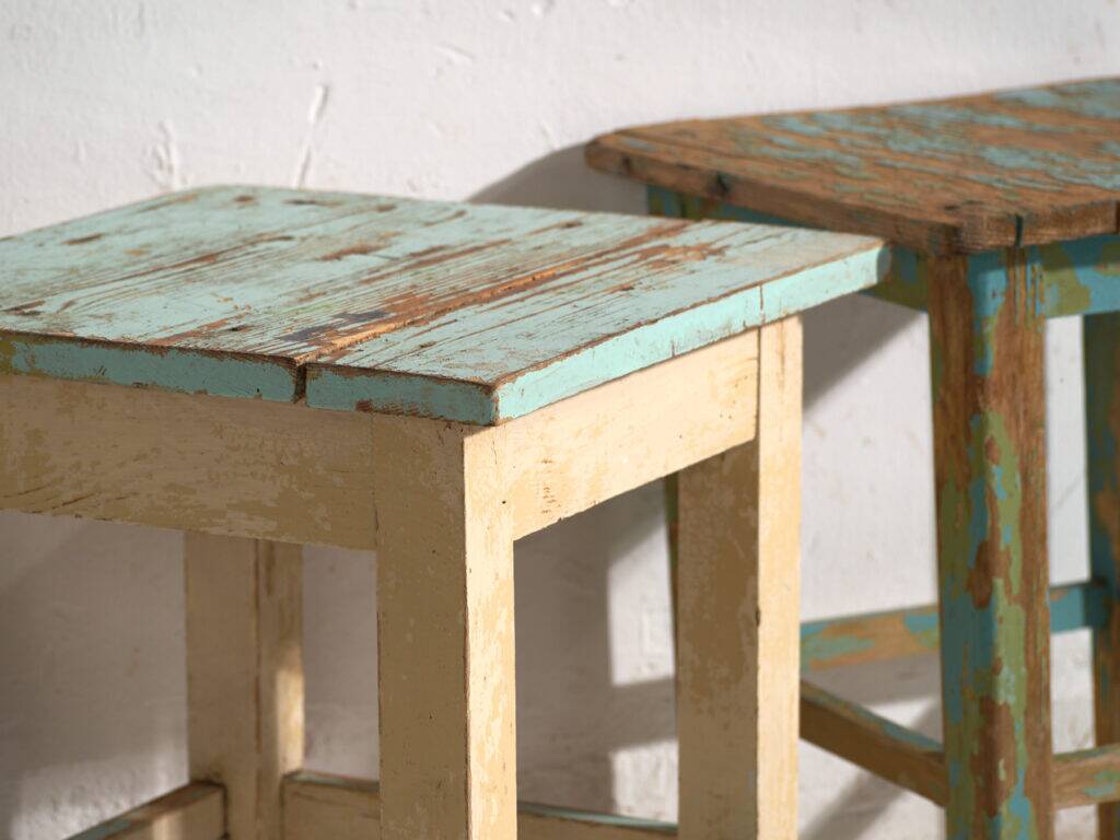 Antique pine bedside tables – Central Europe, circa 1940 #4