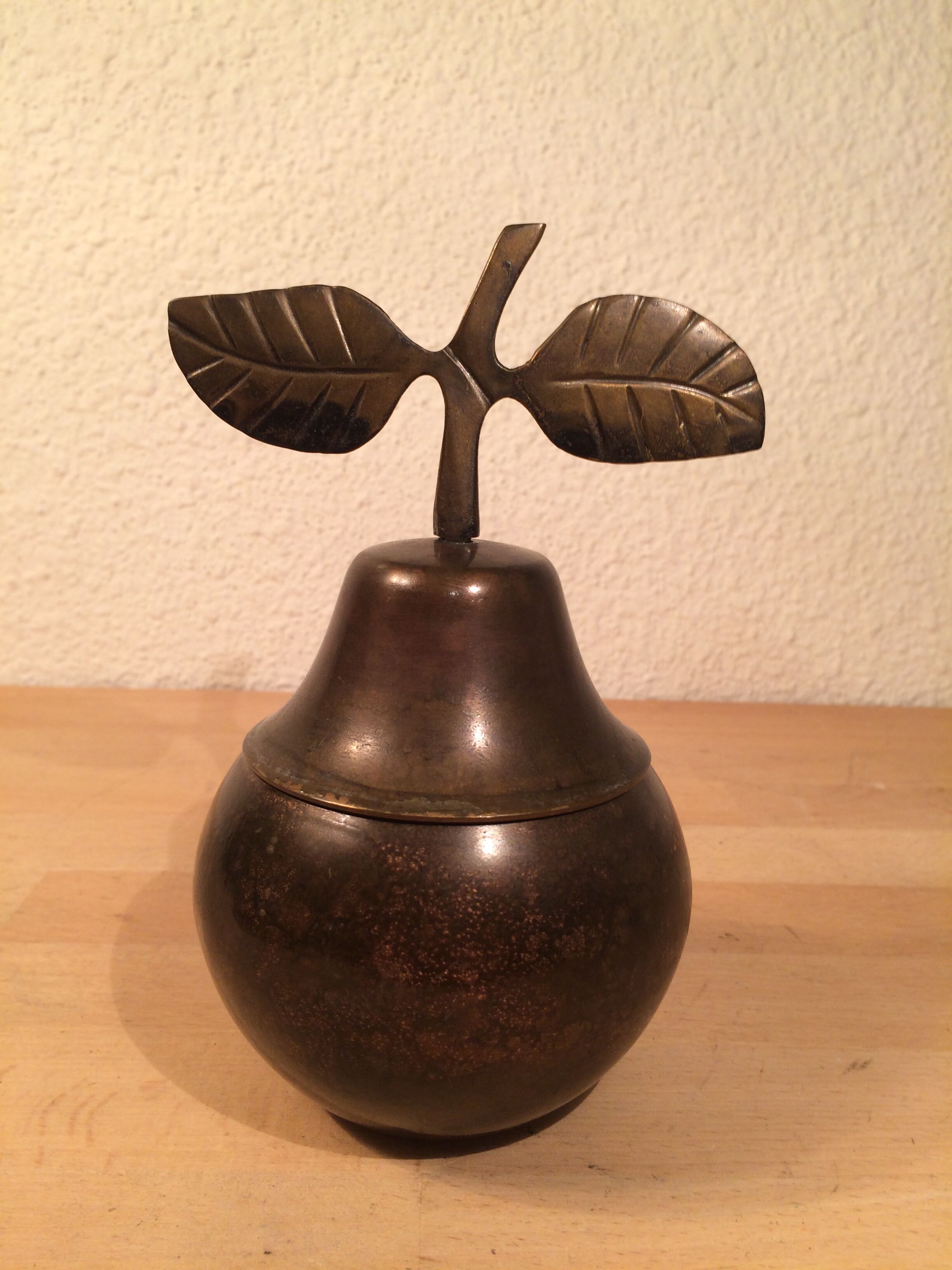 Vintage brass pear box