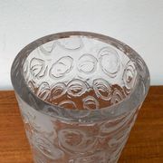 Large vase in raw glass, 1970s brutalism.