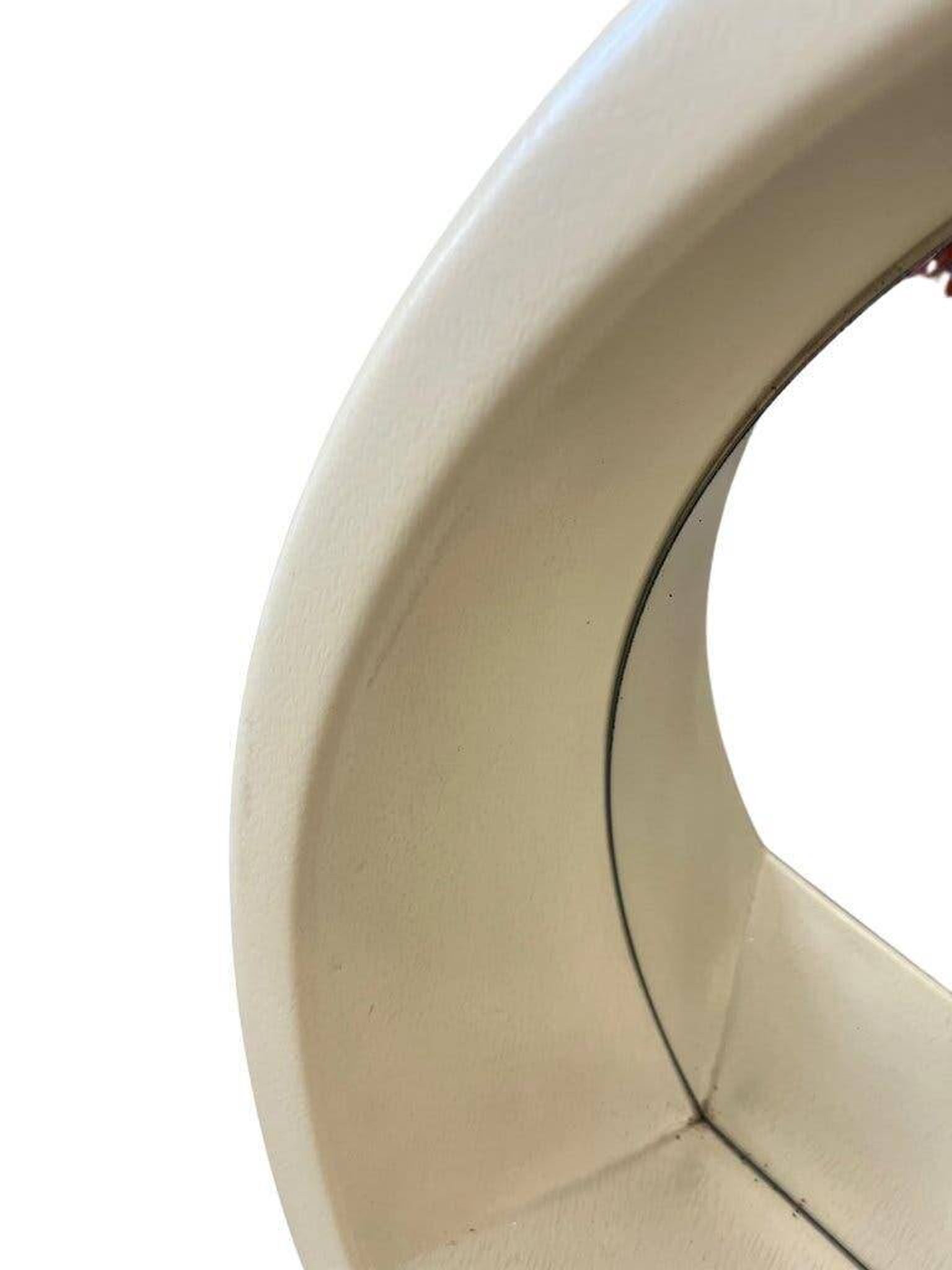 Vintage space age round wall mirror