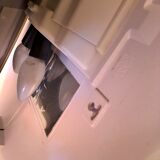 Vintage Space age 70 backlit swivel round mirror 61cm