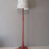Vintage floor lamp with custom lampshade