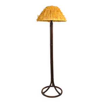 Rattan floor lamp 1970