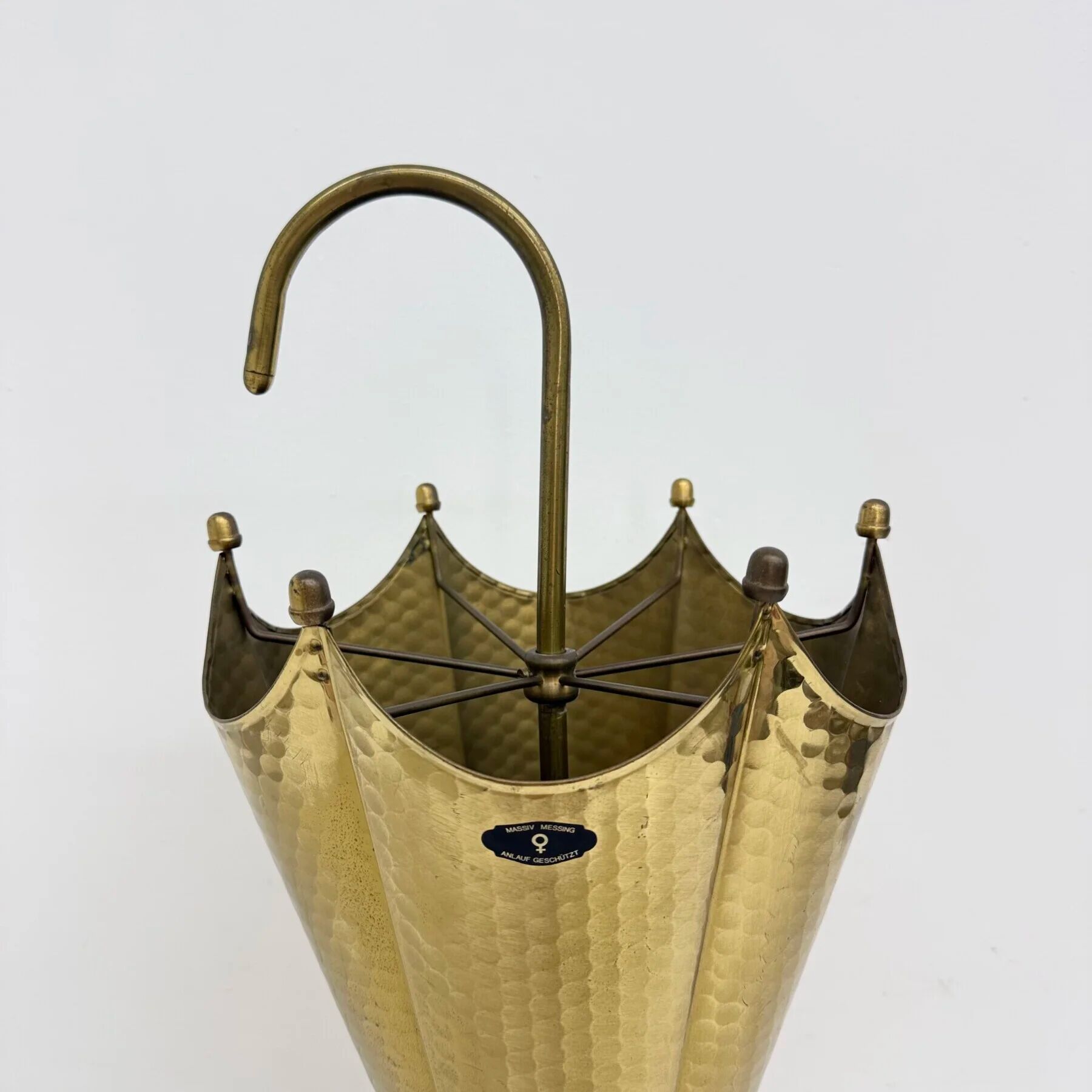 Mid-century design brass umbrella stand, 1970s