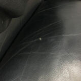 Maralunga 3-Seat Sofa in black leather by Vico Magistretti for Cassina