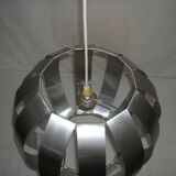 Aluminum pendant lamp from the 60s - 70s