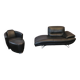 Méridienne, fauteuil et repose pieds Calia Italia salon