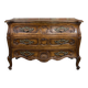 Louis XV style curved walnut chest of drawers