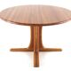 Table à manger ronde extensible 2x 'Hune' - teck massif - design danois
