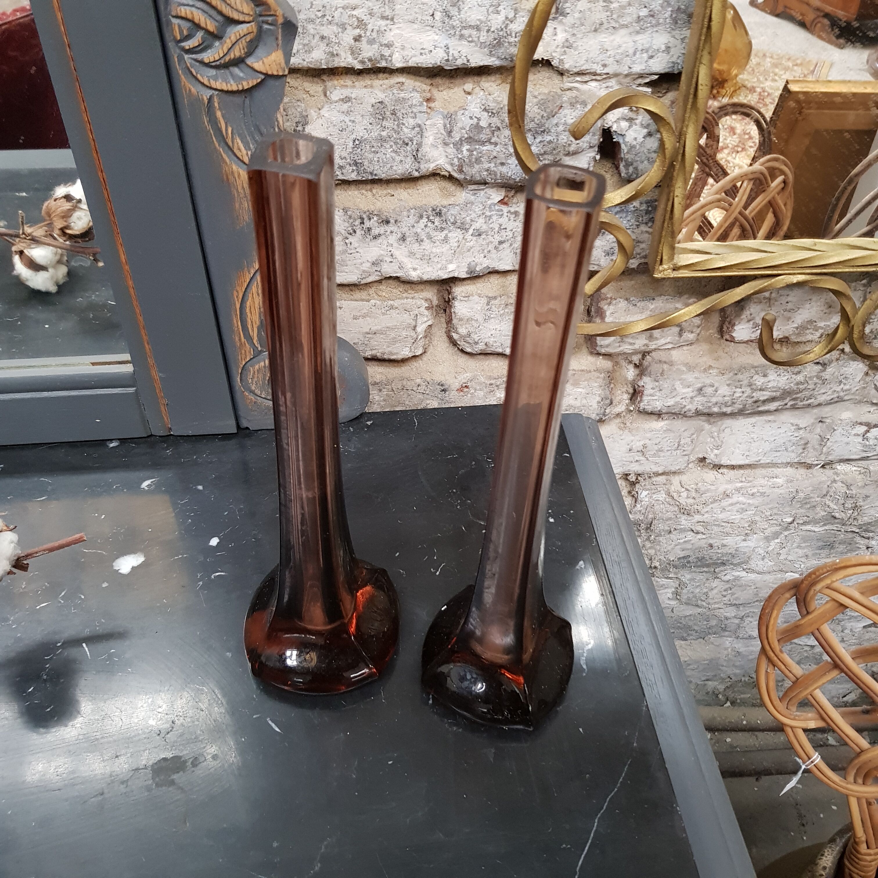 Pair of soliflore vases