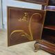 Vintage Chinese cabinet with gold leaf and flowers / oriental cabinet
