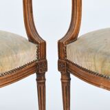 Pair of Louis XVI-style convertible armchairs
