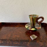 70s ceramic candle holder