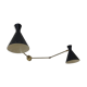 Murable applied Italian double  Lampshade black painted metal
