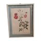 Authentic and ancient lithograph of Redouté representing a Bengal rose with bouquets (in a c