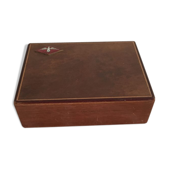 Cigar box or cigarettes in varnished wood