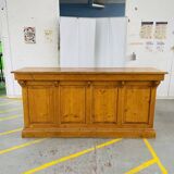 Old pitch pine counter