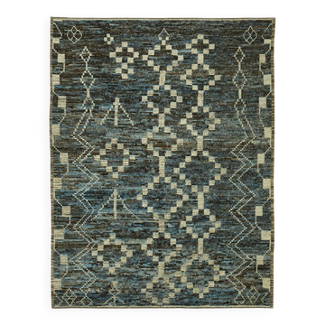 Tapis en laine brun unique tribal noué à la main de 283 cm x 344 cm