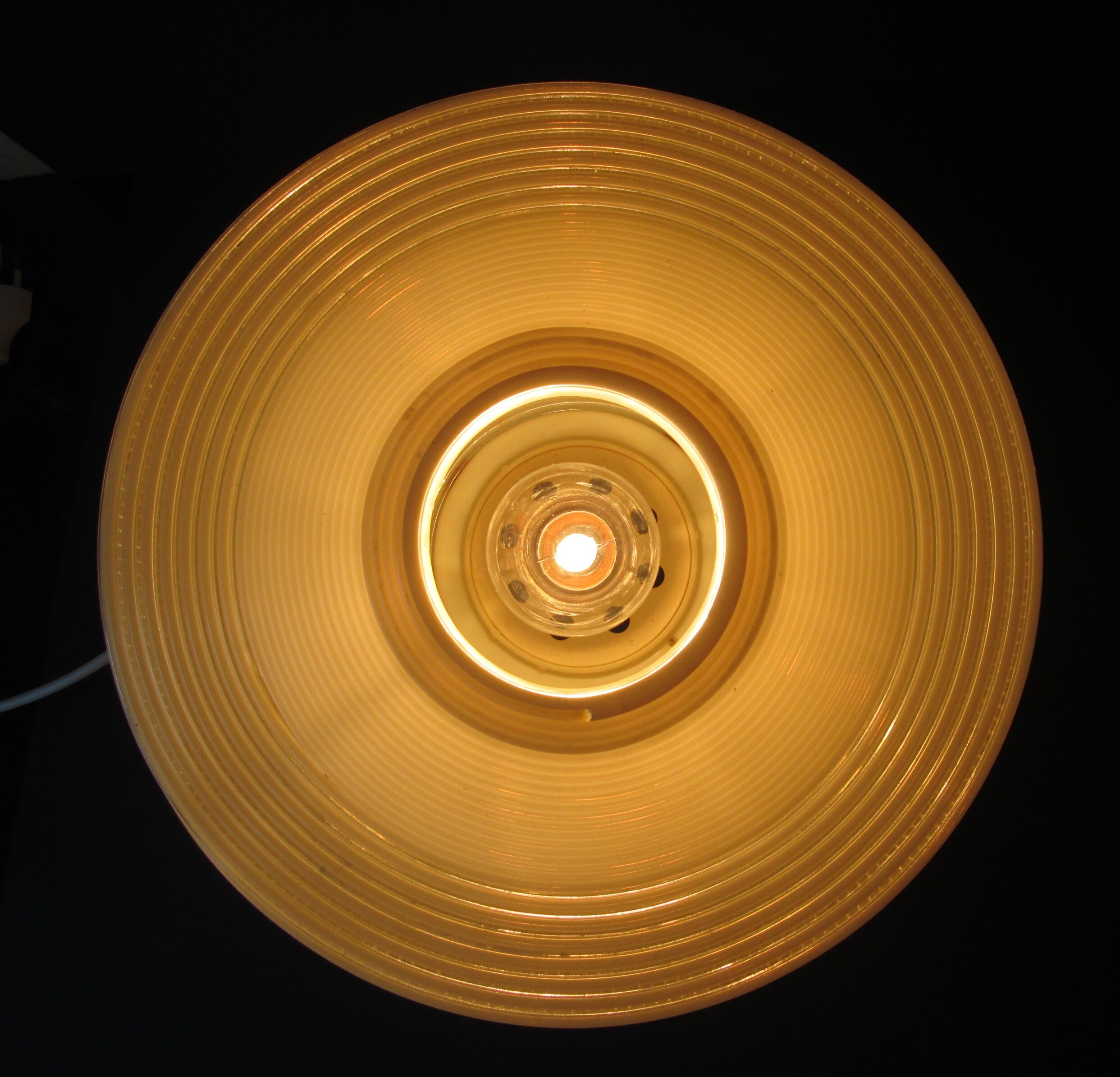 1960s  original vintage hanging / pendant two colour spaghetti lamp designed by Yasha Heifetz for Rotaflex