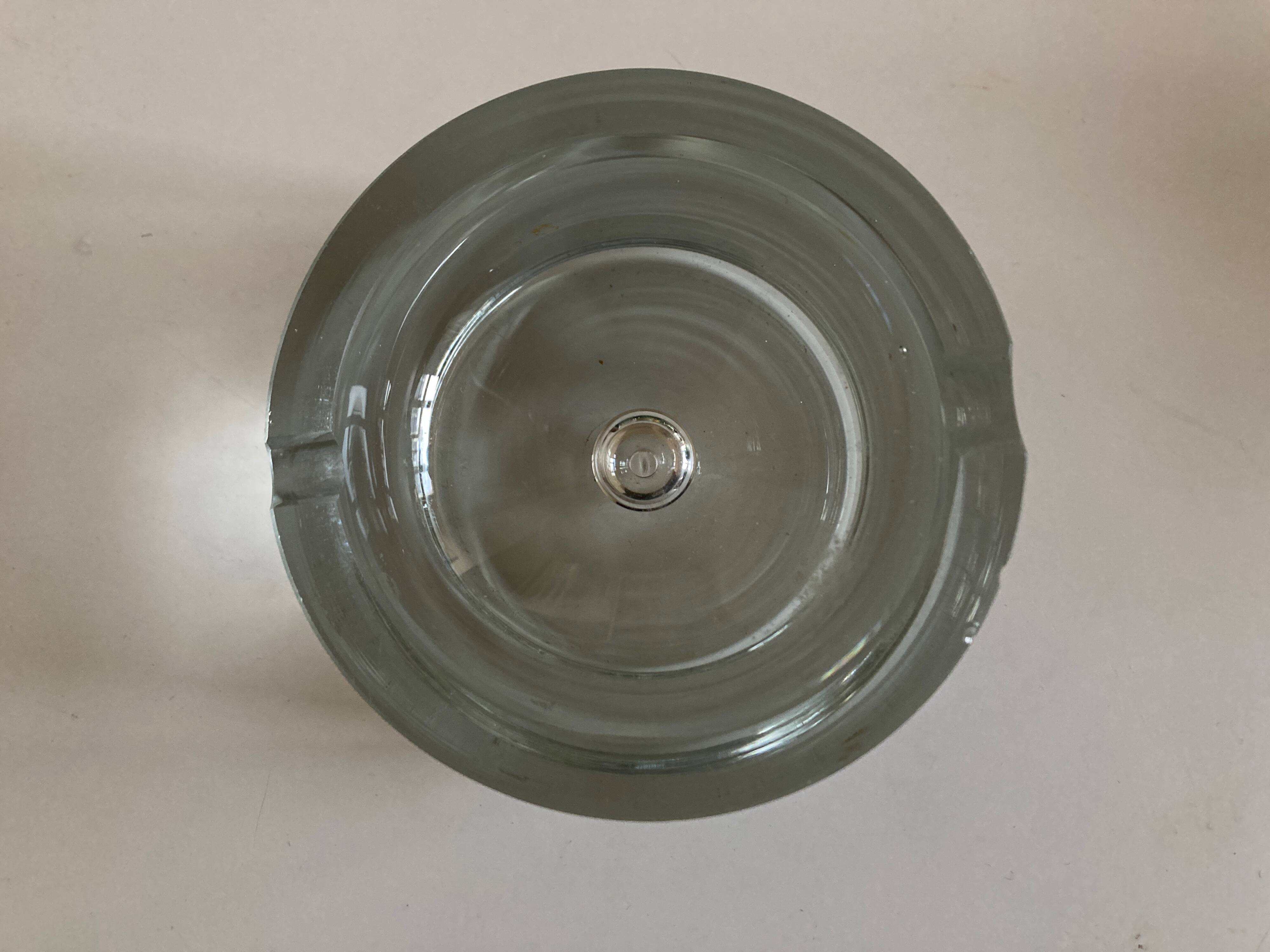Scandinavian XXL ashtray Bubble in crystal Sweden mid century modern 1970