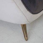 Grey velvet sofa by Guglielmo Veronesi for ISA, circa 1950.