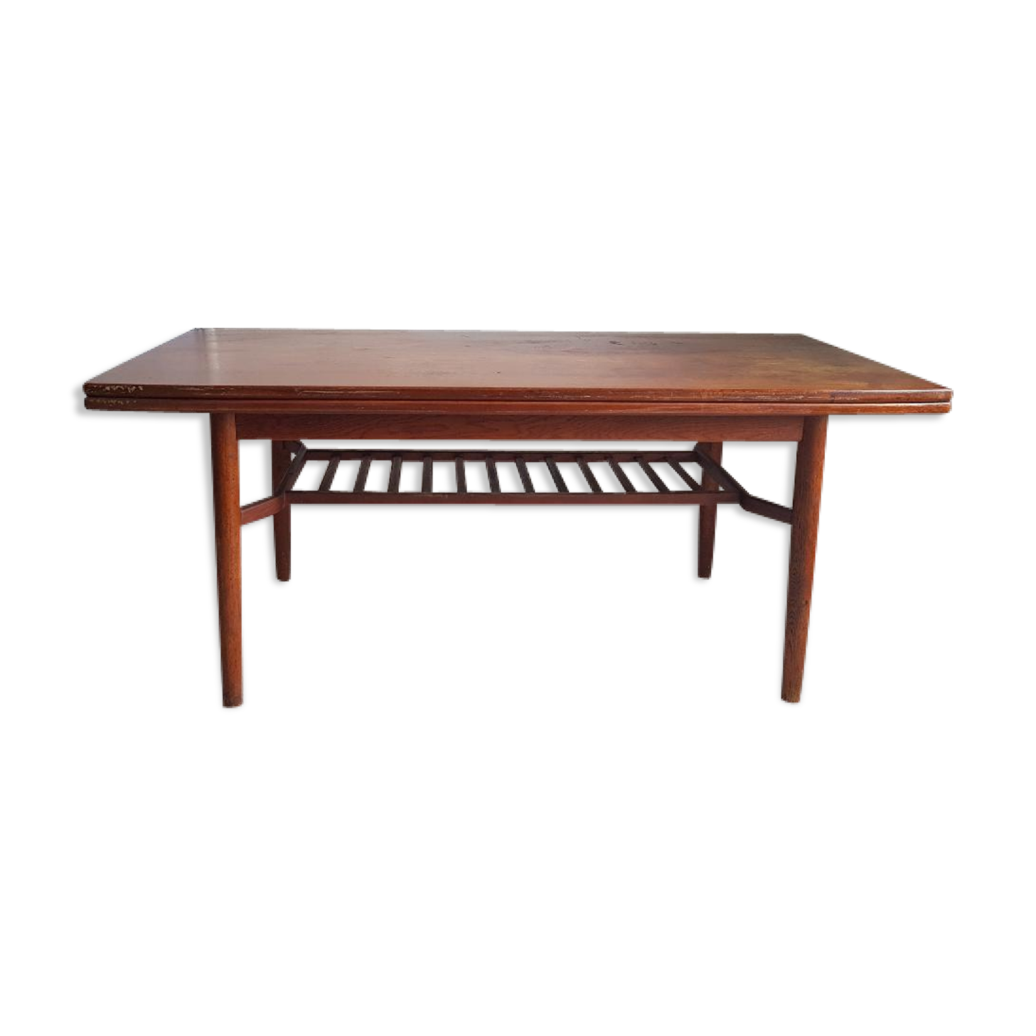 Scandinavian coffee table circa 1960 - by F. Ohlsson in teak (model Sesam, brand Tingstrom)