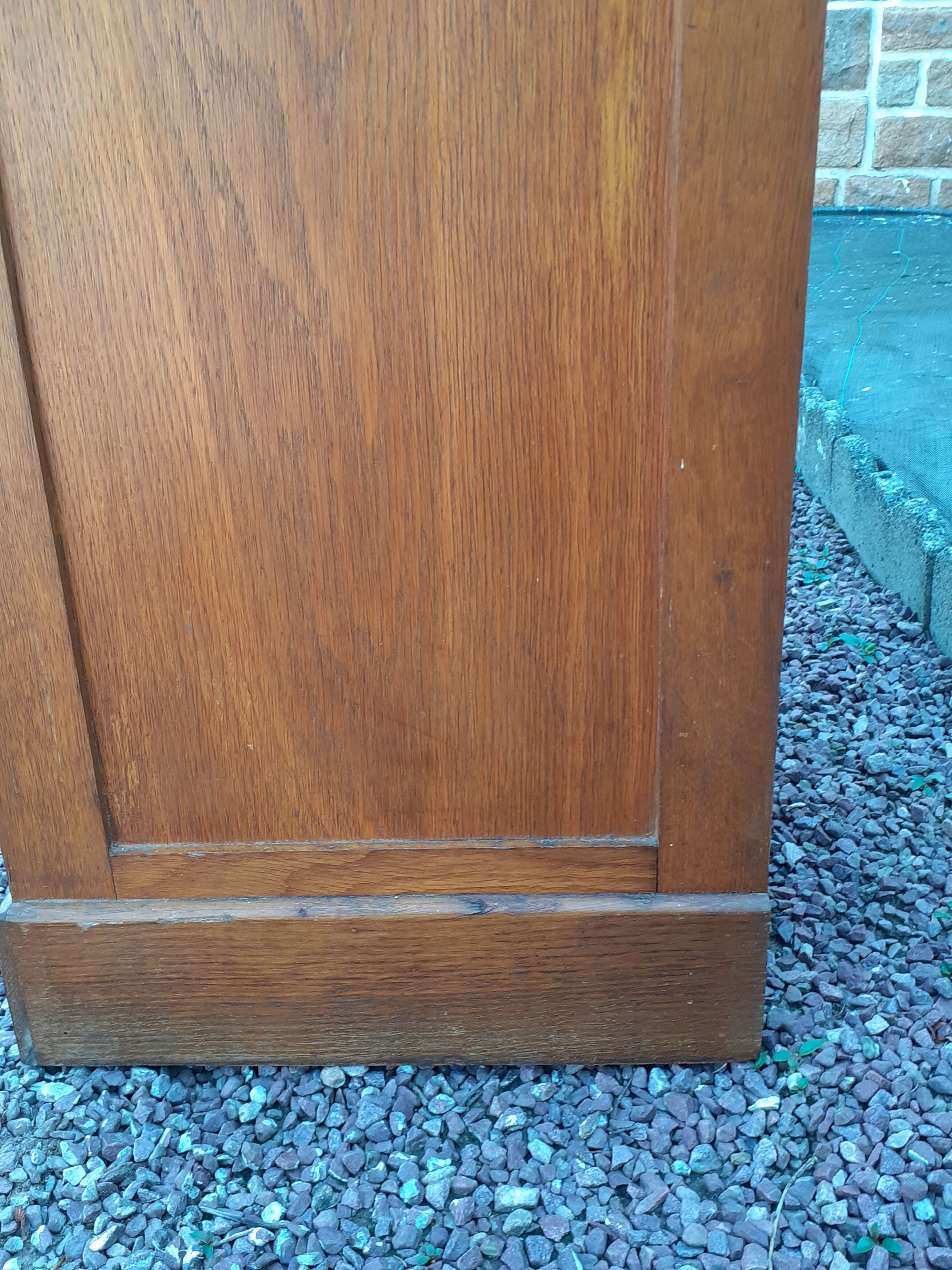 Storage cabinet locker with old wooden curtain