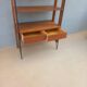 Vintage Scandinavian bookshelf in teak and black metal – Design